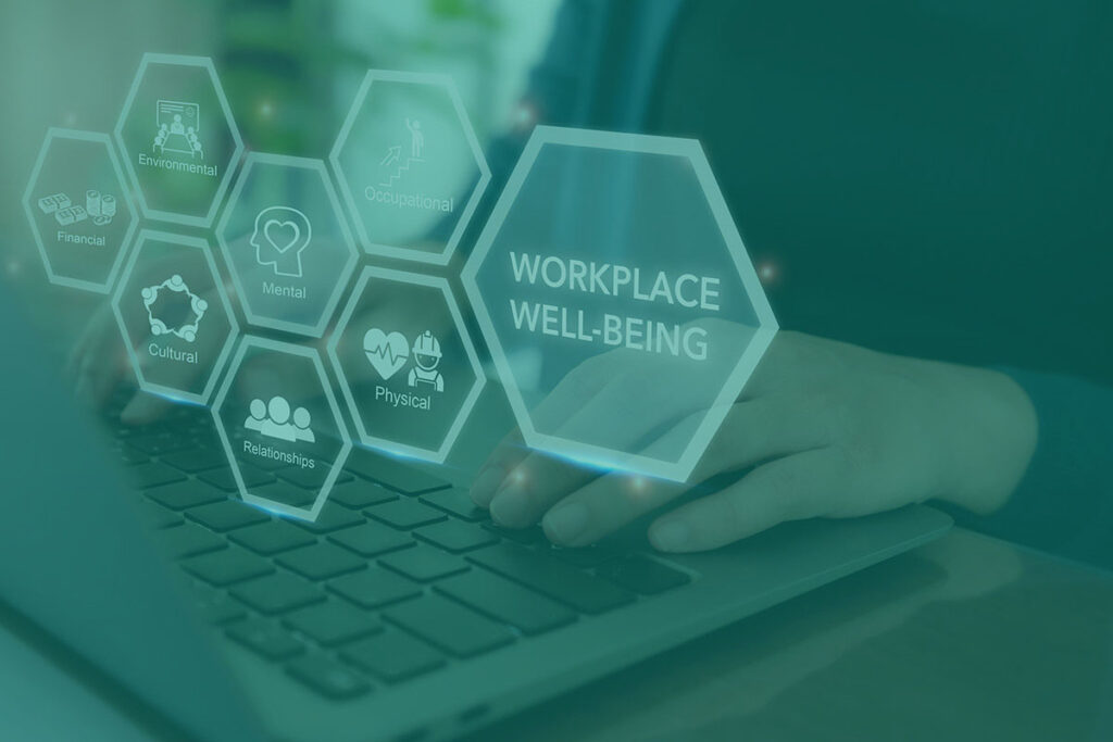 Workplace wellbeing concept. Creating employee benefits and sati